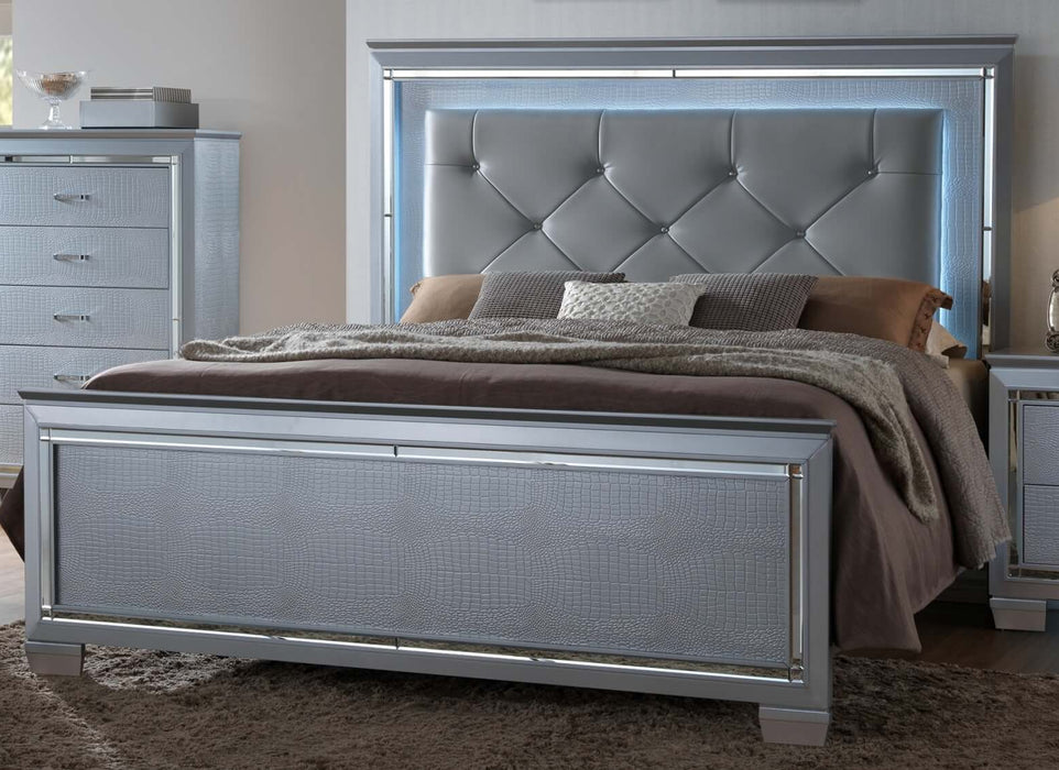 Lillian - Queen Upholstered Bed - Gray