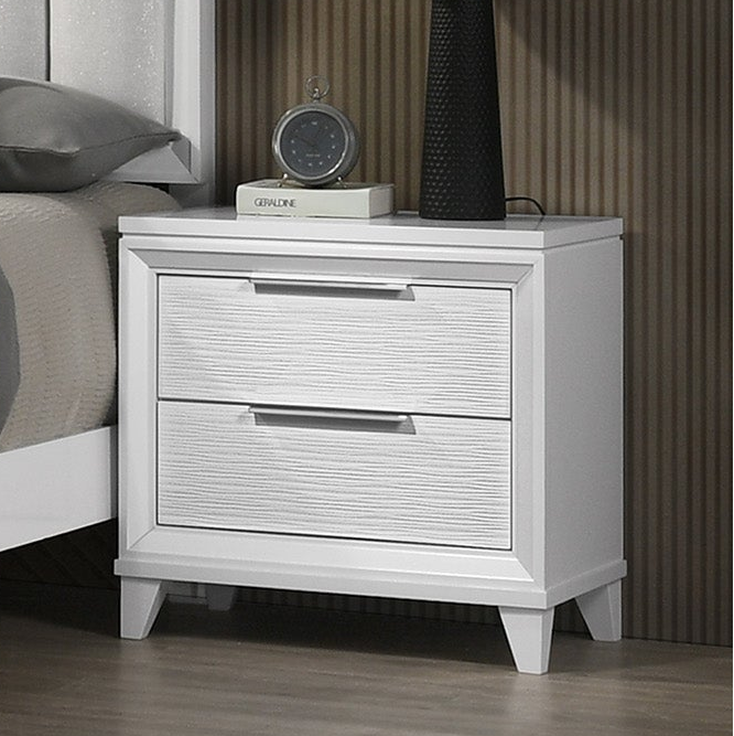 Cressida Black or white Nightstand