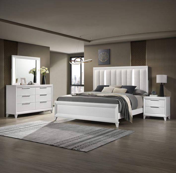 Cressida Black or White Bed with LED Lights