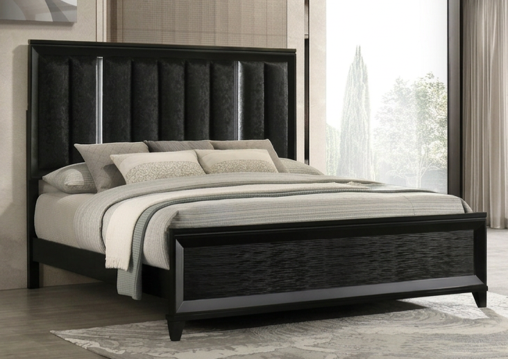 Cressida Black or White Bed with LED Lights