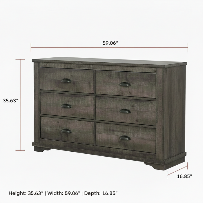 Coralee - Dresser - Dark Gray