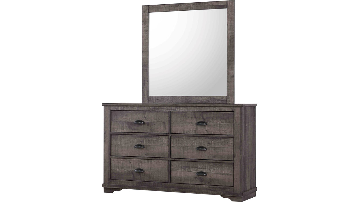 Coralee Dark Grey Sleigh Bedroom Suites