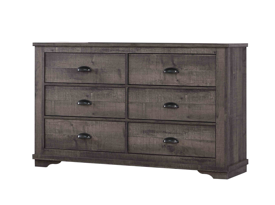 Coralee - Dresser & Mirror - Dark Gray