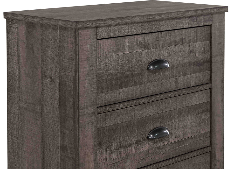 Coralee Dark Grey Sleigh Bedroom Suites