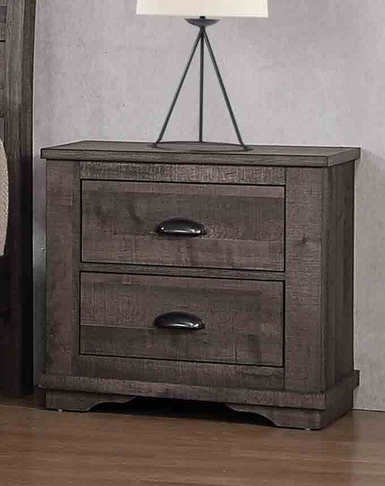 Coralee 2 Drawer Nightstand In Gray