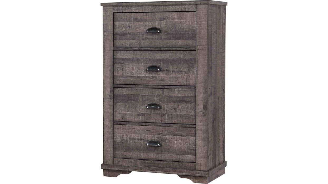 Coralee Dark Grey Sleigh Bedroom Suites