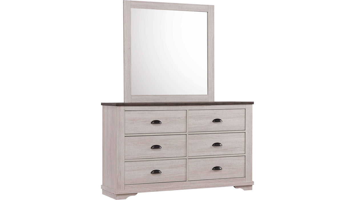 Coralee Chalk Sleigh Bedroom Suites