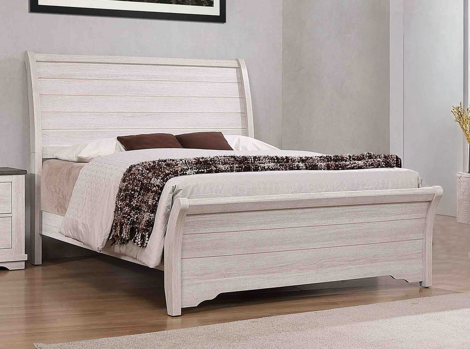 Coralee - Panel King Bed - Chalk / Gray