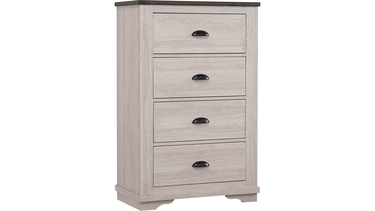 Coralee Chalk Sleigh Bedroom Suites