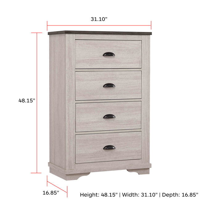 Coralee - Chest - Chalk / Gray