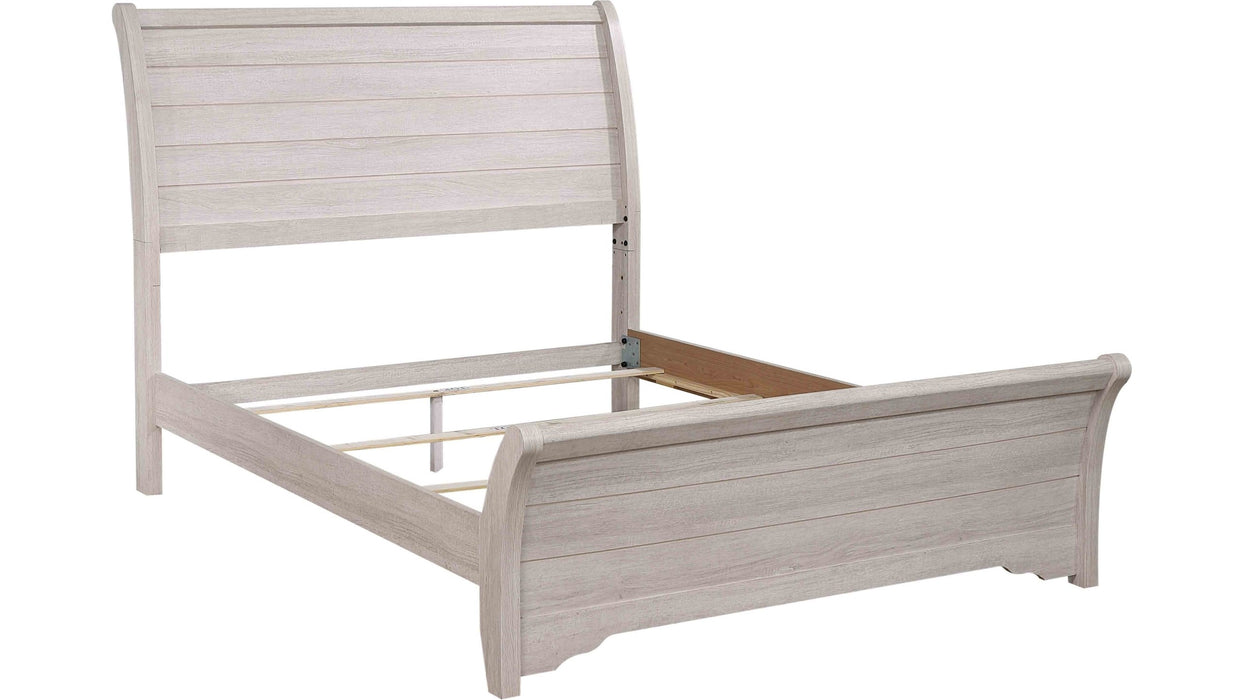 Coralee Chalk Sleigh Bedroom Suites