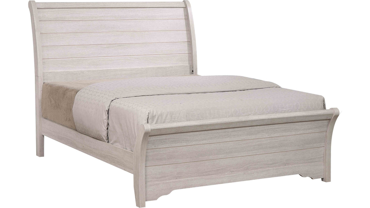 Coralee Chalk Sleigh Bedroom Suites