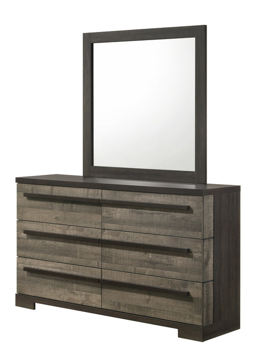 Remington Dresser Mirror with Gray-Brown Frame