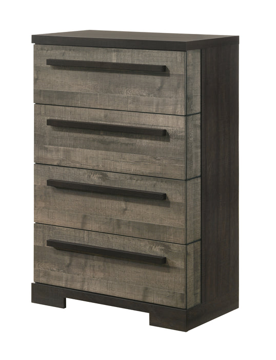 Remington 4 Drawer Chest In Ebony and Gray
