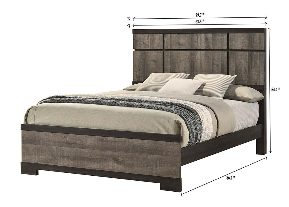Remington Bed in Ebony and Gray or Chalk