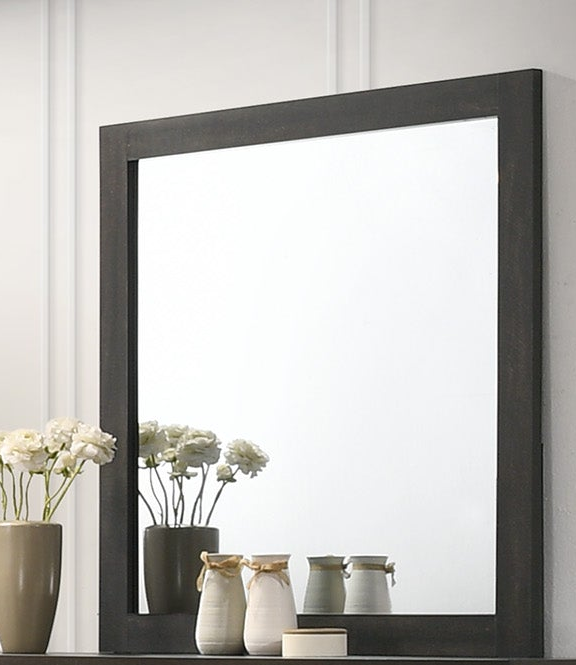 Remington Dresser Mirror with Gray-Brown Frame