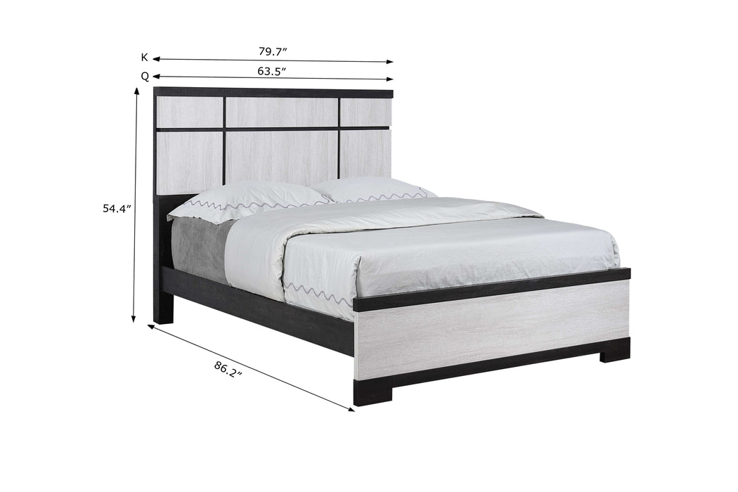 Remington Bed in Ebony and Gray or Chalk