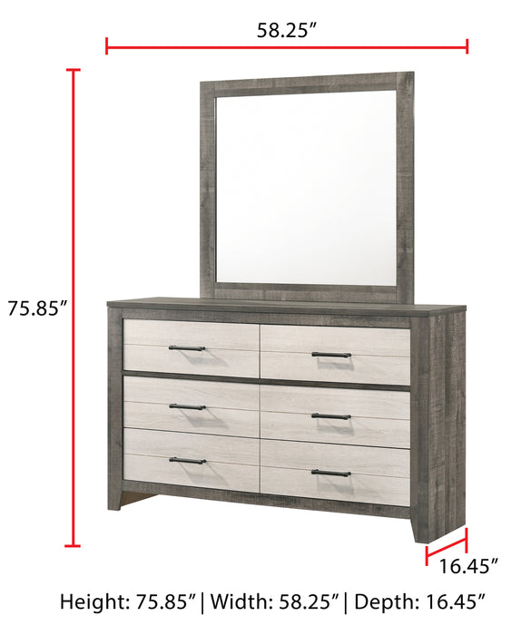 Rhett 6 Drawer Dresser In Gray