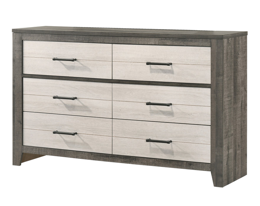 Rhett 6 Drawer Dresser In Gray
