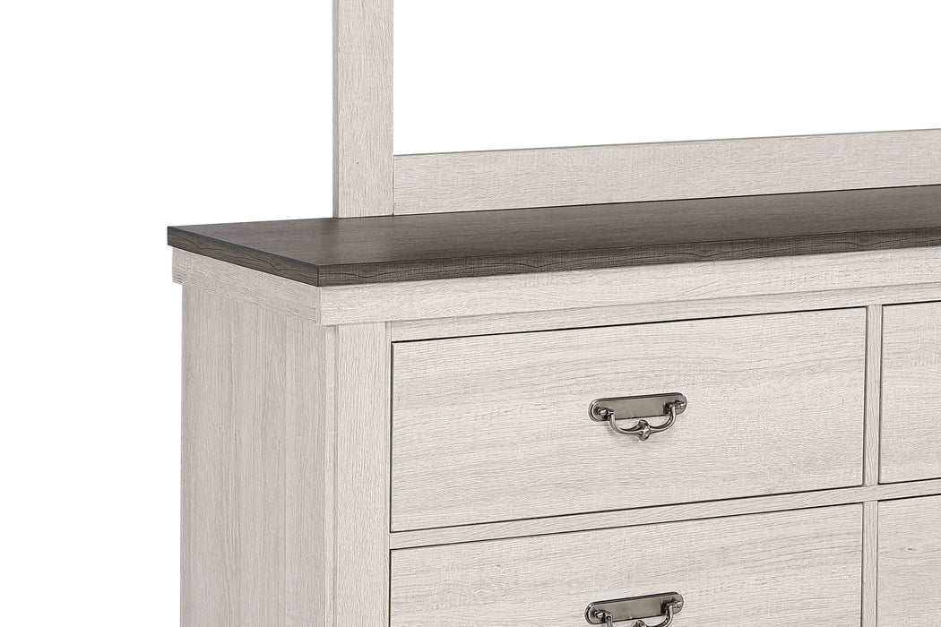 Leighton - Dresser & Mirror - White