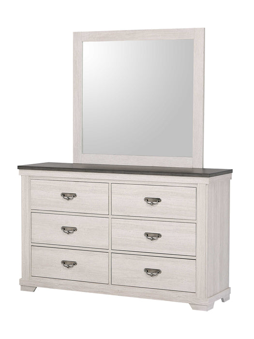 Leighton - Dresser & Mirror - White