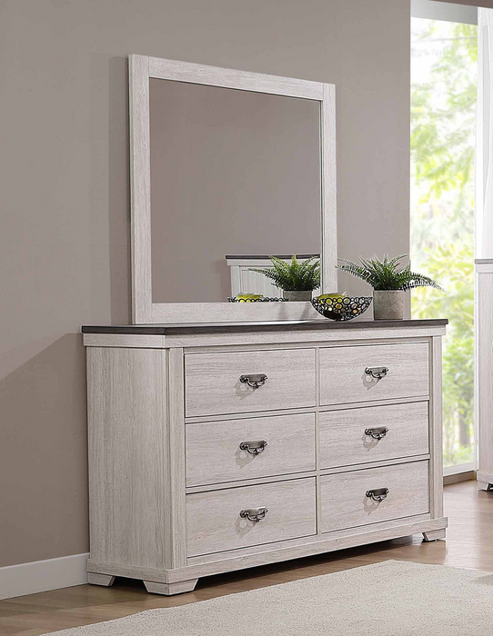 Leighton - Dresser & Mirror - White