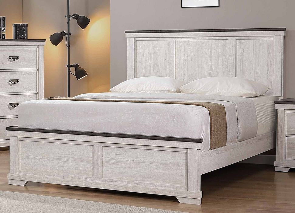 Leighton Panel Bed In White