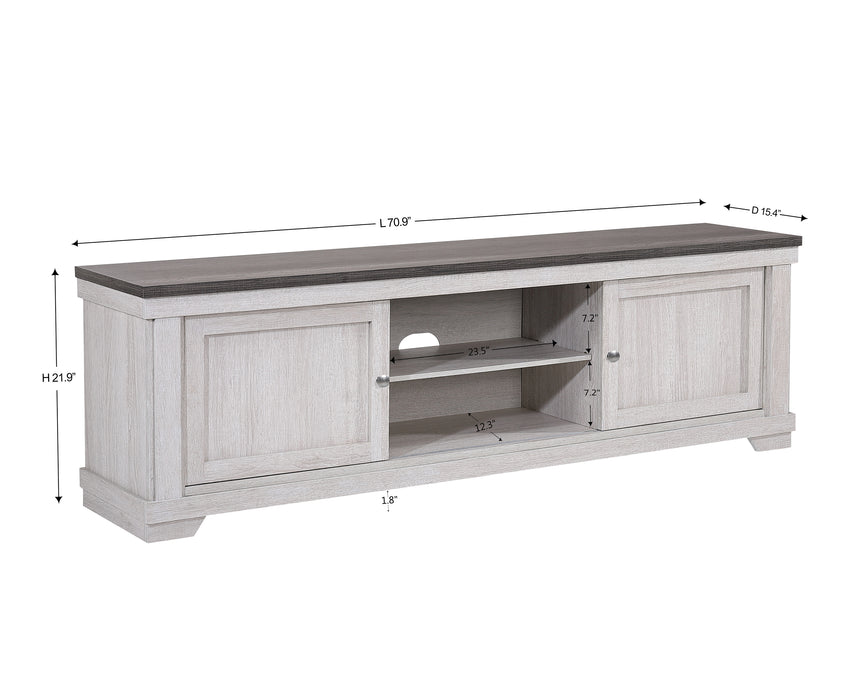 Leighton - 71" TV Stand - White