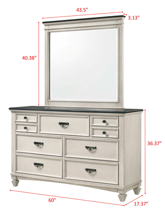 Sawyer Mirror In Two-Toned Finish