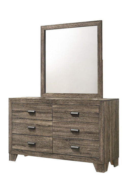 Millie Double Dresser in Gray, Brown Cherry or Whitewash Finish