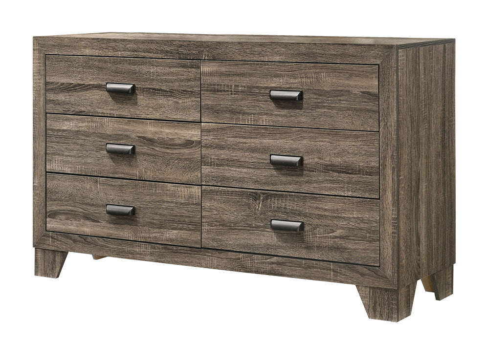 Millie Double Dresser in Gray, Brown Cherry or Whitewash Finish