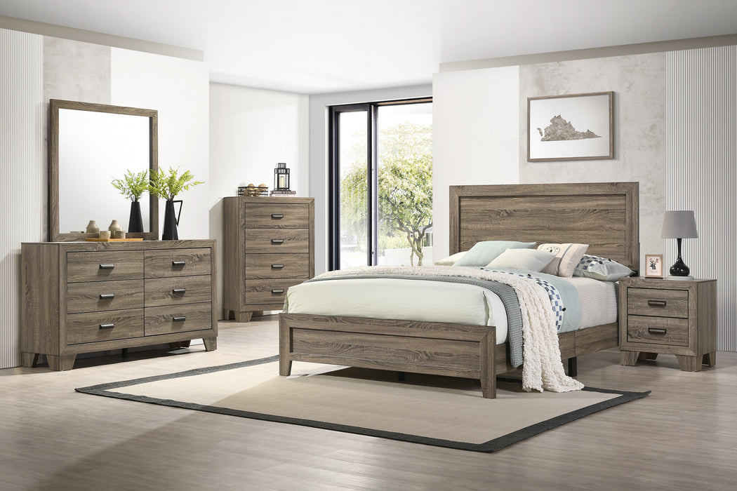 Millie Double Dresser in Gray, Brown Cherry or Whitewash Finish