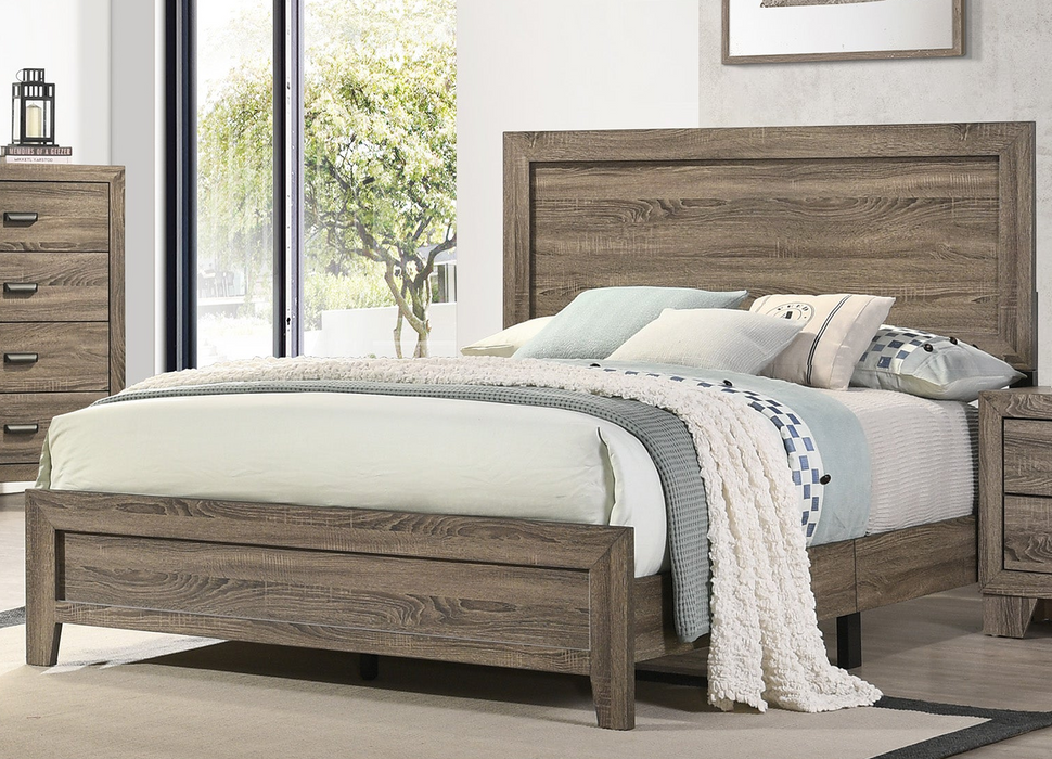 Millie Gray or Brown Cherry Panel Bed