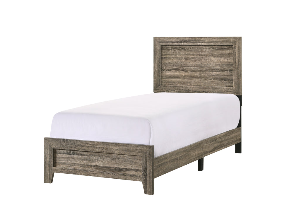 Millie Gray or Brown Cherry Panel Bed