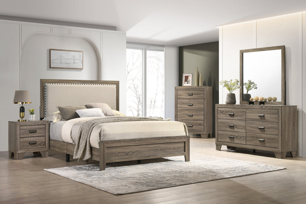 Millie Upholstered Panel Bed - One Box