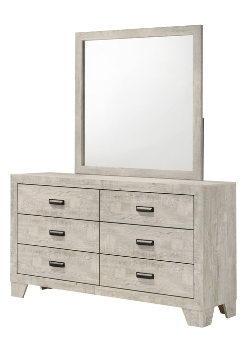 Millie Double Dresser in Gray, Brown Cherry or Whitewash Finish