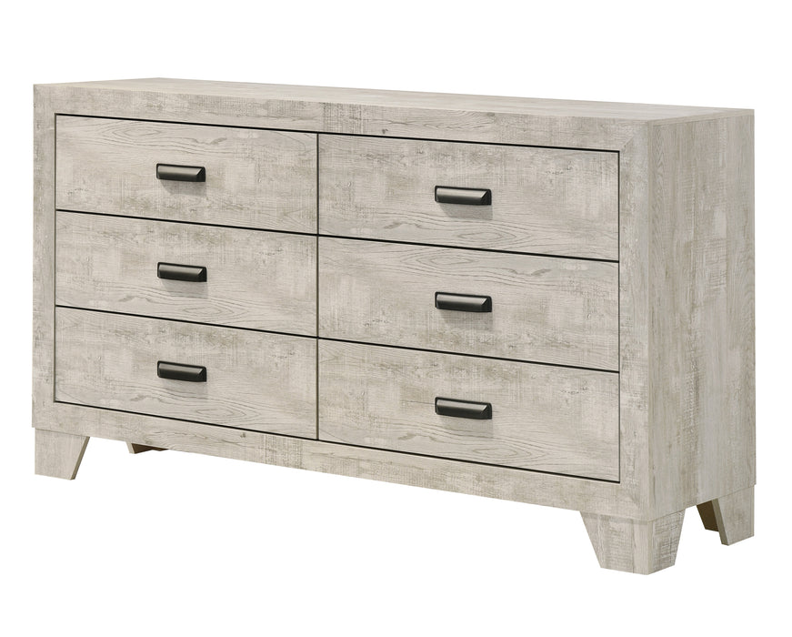 Millie Double Dresser in Gray, Brown Cherry or Whitewash Finish
