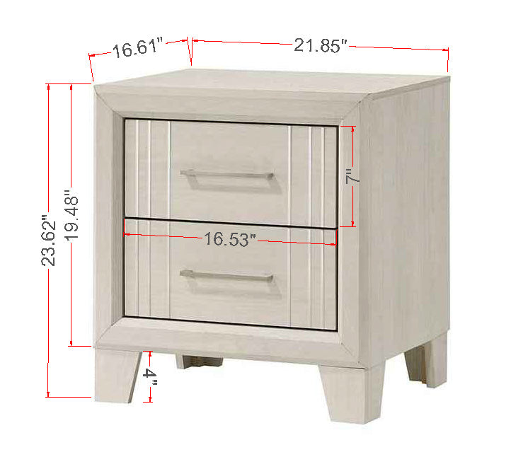 Charlie - Night Stand - White