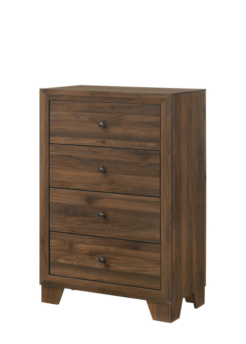 Millie 4 Drawer Chest in Gray, Cherry Brown or Whitewash Finish
