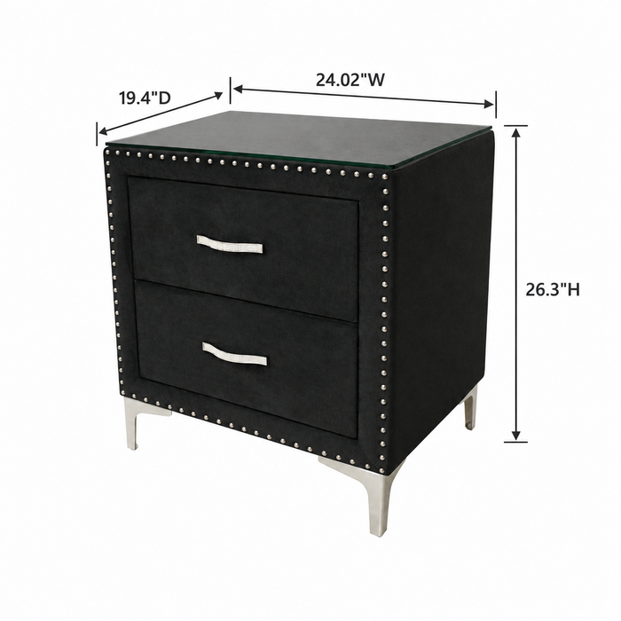 Lucinda 2 Drawer Nightstand