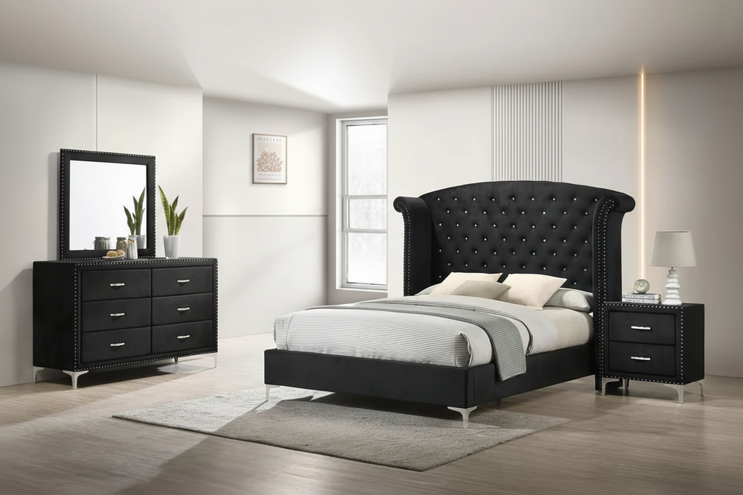 Lucinda Bedroom Set in Black by Crown Mark