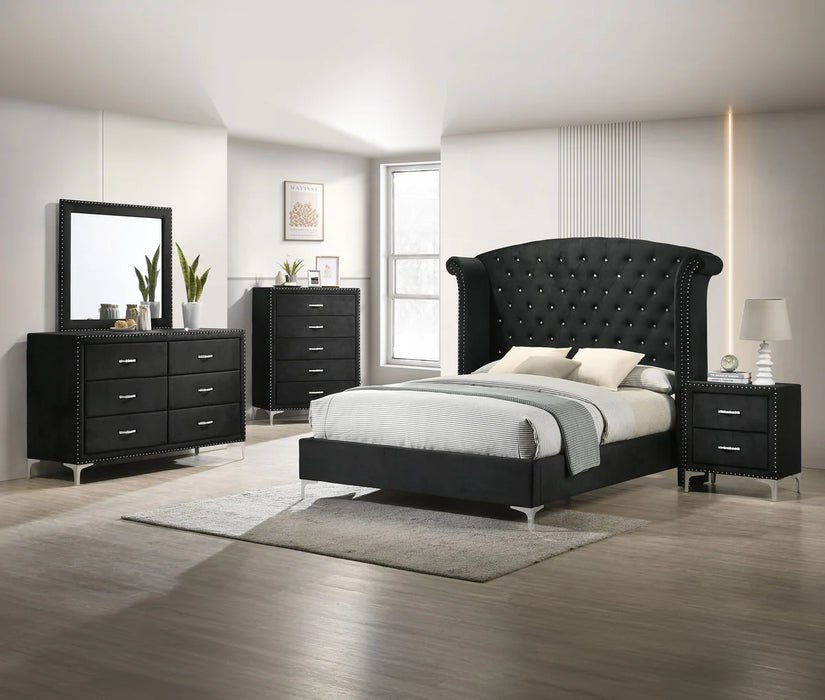 Lucinda Bedroom Set in Black by Crown Mark