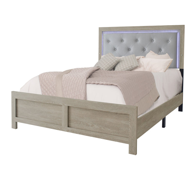 Jaylen - Queen Bed In One Box - Limed Oak