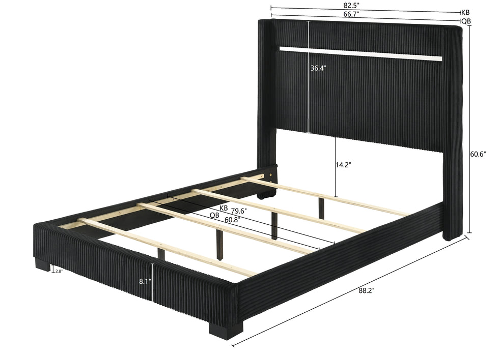 Gennro - King Bed - Black