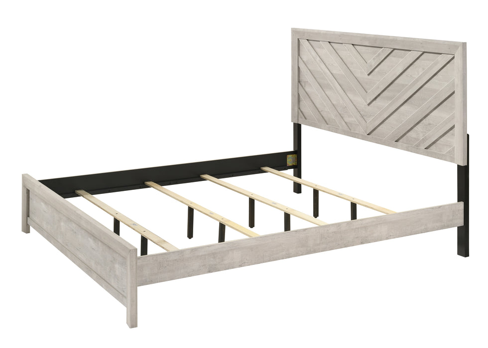 Valor Antique White Panel Beds