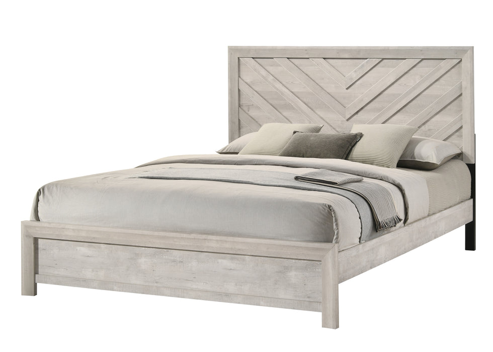 Valor Panel Bed In Antique White