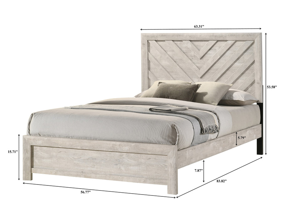 Valor Antique White Panel Beds