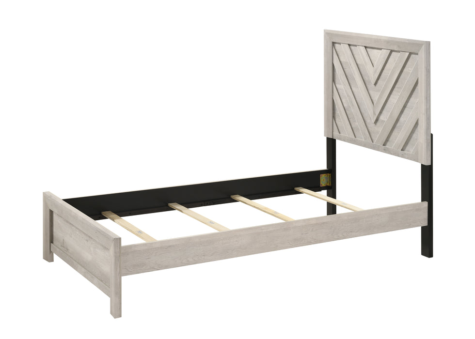 Valor Antique White Panel Beds