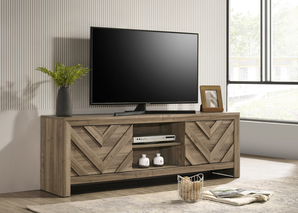 Valor - TV Stand - Light Brown