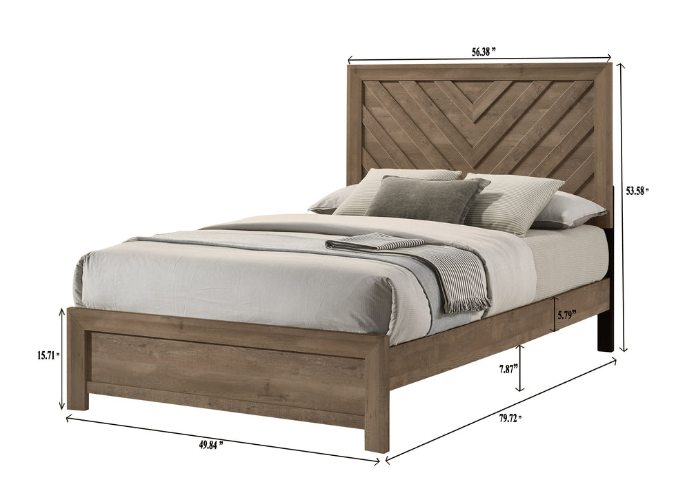 Valor Light Brown Panel Beds